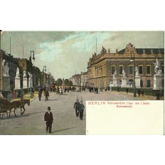 CPA: ALLEMAGNE, BERLIN, Schlossbrucke, Unter den Linden, 1910