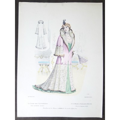 LITHOGRAPHIE de MODE, COSTUMES, COUTURE, FASHION, années 1900-1910 (4)