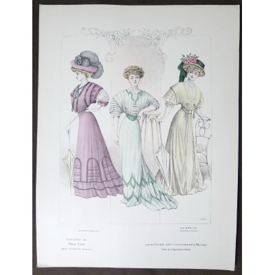 LITHOGRAPHY FASHION, years 1900-1910 (5)