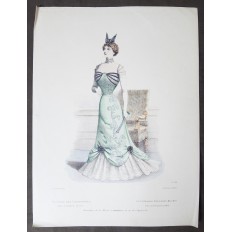 LITHOGRAPHIE de MODE, COSTUMES, COUTURE, FASHION, années 1900-1910 (10)