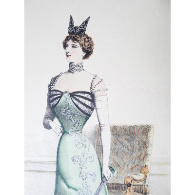 LITHOGRAPHIE de MODE, COSTUMES, COUTURE, FASHION, années 1900-1910 (10)