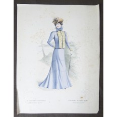 LITHOGRAPHIE de MODE, COSTUMES, COUTURE, FASHION, années 1900-1910 (12)