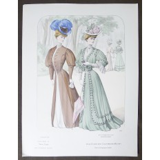 LITHOGRAPHIE de MODE, COSTUMES, COUTURE, FASHION, années 1900-1910 (14)