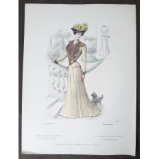 LITHOGRAPHIE de MODE, COSTUMES, COUTURE, FASHION, années 1900-1910 (19)
