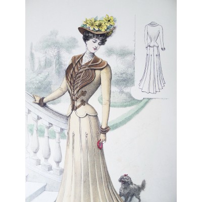 LITHOGRAPHIE de MODE, COSTUMES, COUTURE, FASHION, années 1900-1910 (19)