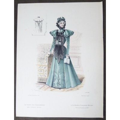 LITHOGRAPHIE de MODE, COSTUMES, COUTURE, FASHION, années 1900-1910 (22)