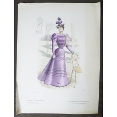 LITHOGRAPHIE de MODE, COSTUMES, COUTURE, FASHION, années 1900-1910 (25)