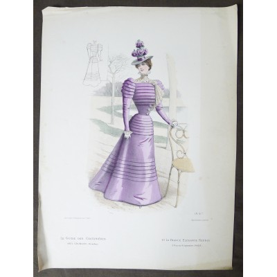 LITHOGRAPHIE de MODE, COSTUMES, COUTURE, FASHION, années 1900-1910 (25)