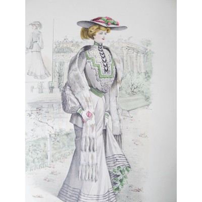 LITHOGRAPHIE de MODE, COSTUMES, COUTURE, FASHION, années 1900-1910 (29)