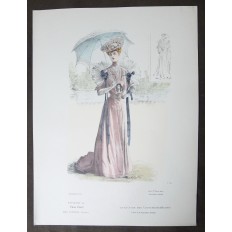 LITHOGRAPHIE de MODE, COSTUMES, COUTURE, FASHION, années 1900-1910 (31)