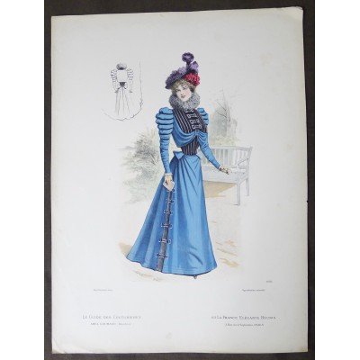 LITHOGRAPHIE de MODE, COSTUMES, COUTURE, FASHION, années 1900-1910 (38)