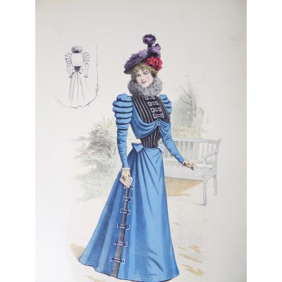 LITHOGRAPHIE de MODE, COSTUMES, COUTURE, FASHION, années 1900-1910 (38)