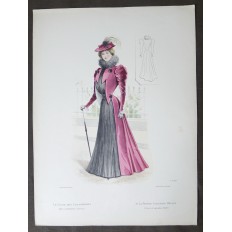 LITHOGRAPHIE de MODE, COSTUMES, COUTURE, FASHION, années 1900-1910 (42)