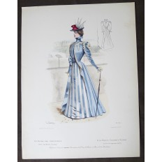 LITHOGRAPHIE de MODE, COSTUMES, COUTURE, FASHION, années 1900-1910 (44)