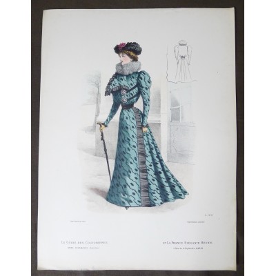 LITHOGRAPHIE de MODE, COSTUMES, COUTURE, FASHION, années 1900-1910 (47)