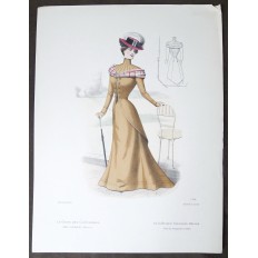 LITHOGRAPHIE de MODE, COSTUMES, COUTURE, FASHION, années 1900-1910 (53)