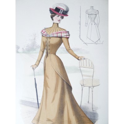 LITHOGRAPHIE de MODE, COSTUMES, COUTURE, FASHION, années 1900-1910 (53)