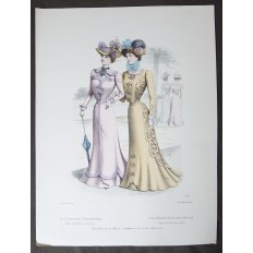 LITHOGRAPHIE de MODE, COSTUMES, COUTURE, FASHION, années 1900-1910 (54)