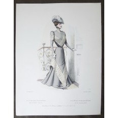 LITHOGRAPHIE de MODE, COSTUMES, COUTURE, FASHION, années 1900-1910 (56)