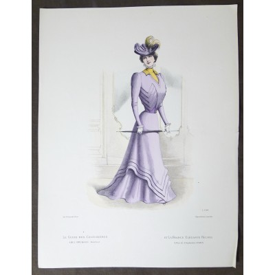 LITHOGRAPHIE de MODE, COSTUMES, COUTURE, FASHION, années 1900-1910 (57)