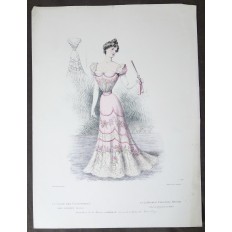 LITHOGRAPHIE de MODE, COSTUMES, COUTURE, FASHION, années 1900-1910 (60)