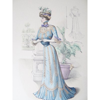 LITHOGRAPHIE de MODE, COSTUMES, COUTURE, FASHION, années 1900-1910 (61)