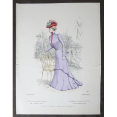 LITHOGRAPHIE de MODE, COSTUMES, COUTURE, FASHION, années 1900-1910 (63)