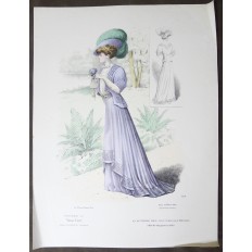 LITHOGRAPHIE de MODE, COSTUMES, COUTURE, FASHION, années 1900-1910 (70)