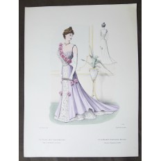 LITHOGRAPHIE de MODE, COSTUMES, COUTURE, FASHION, années 1900-1910 (75)