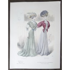 LITHOGRAPHIE de MODE, COSTUMES, COUTURE, FASHION, années 1900-1910 (78)