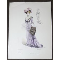 LITHOGRAPHIE de MODE, COSTUMES, COUTURE, FASHION, années 1900-1910 (88)