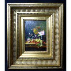 STILL LIFE with FRUITS, XIXth. OIL/PANEL. COLLECTION.