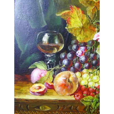 STILL LIFE with FRUITS, XIXth. OIL/PANEL. COLLECTION.
