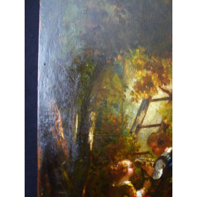 Marius CIVAL (1817-1870) Peintre Marseillais, OFFRANDE DE FLEURS, Huile sur Panneau.