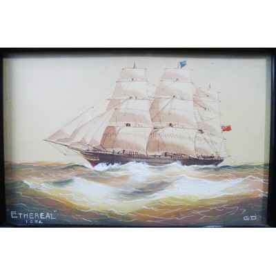 MARINE, XIXe s. L'ETHEREAL (G.B.) (1856), AQUARELLE. NAVY.