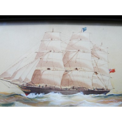 MARINE, XIXe s. L'ETHEREAL (G.B.) (1856), AQUARELLE. NAVY.