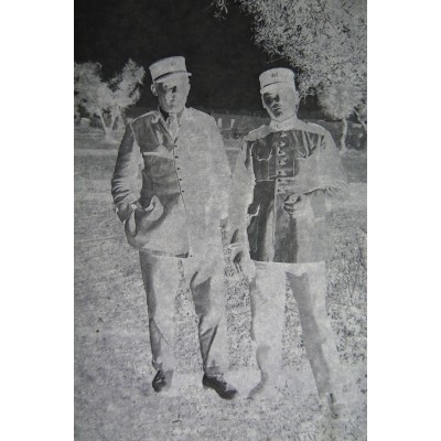 MILITAIRES AVEYRONNAIS 1926 MEKNES, PHOTOGRAPHIE/VERRE (3)