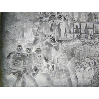 MILITAIRES AVEYRONNAIS 1926 MEKNES, PHOTOGRAPHIE/VERRE (4)