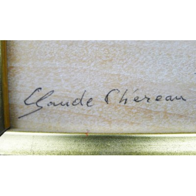  Claude CHEREAU (1883-1974), HUILE / PANNEAU. LE PECHEUR + ETUDE.