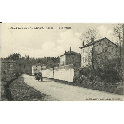 CPA - POULE-LES-ECHARMEAUX, Les Villas - Années 1910
