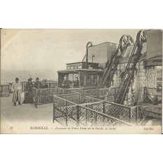 CPA - MARSEILLE, Ascenseur Notre-Dame de la Garde - Années 1900