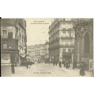 CPA: NANTES, Le Bas de la Rue de Feltre, années 1910