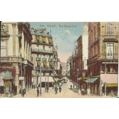CPA - ROUEN, Rue Grand-Pont - Années 1910