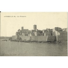 CPA: ANTIBES, Les Remparts, vers 1910