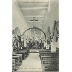 CPA: CHIGNY-les-ROSES, Intérieur de l'Eglise, vers 1900