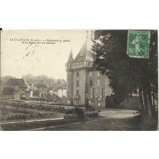 CPA: LA CLAYETTE, Esplanade du Chateau, vers 1920