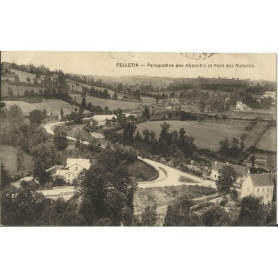 CPA: FELLETIN, Abattoirs et Pont des Malades, vers 1920