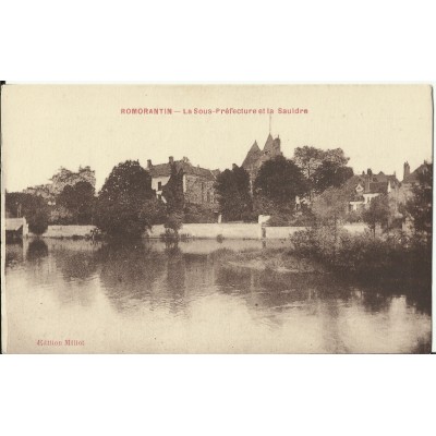 CPA: ROMORANTIN, La Sous-Préfecture et la Sauldre, vers 1910