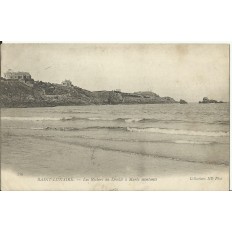 CPA: SAINT-LUNAIRE, Les Rochers du Décollé à marée montante, vers 1900