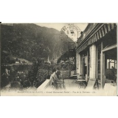 CPA: SAINT-SAUVEUR-les-BAINS, Grand Restaurant Pintat, Terrasse, vers 1930